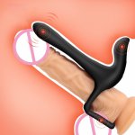For Couples Vibrating Penis Ring Delay Ejaculation Cock Ring G-Spot Vibrator Sex Toys For Men Vagina Clitoris Stimulate Rings
