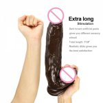 Ins, Size 300*58mm huge thick flesh Dildo realistic penis large Big Cock Dick Adult Women Erotic Insert Sex Products