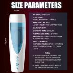 Automatic Telescopic Masturbator Male Masturbation Cup Vagina Real Flesh Pussy Rotation Sex Toys for Men with Strong Sucker