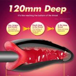 Oral Sex Male Penis Masturbator 12cmDeep Throate Vagina Tongue Sucking Smart Heating Voice Interaction Vibrator Sex Toys For Men