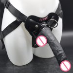 Realistic Dildo Wearable Leather Pants Fake Penis Female Masturbation Dildo for Anal Adult Toys Suction Cup Big Dick Butt Plug