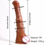 Realistic Animal Dildos Female Masturbation Super Soft Horse Harness Dildo Huge Penis With Suction Cup Sex Toys For Women 40*8CM