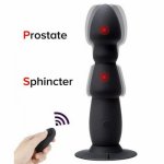 Remote wireless, refillable silicone and anal plug with adult unisex cup g-point massager vibration sex products