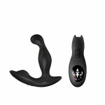 Men's Health Care In Vestibule With Remote Control Rotary Prostate Massager And Remote Control Anal Plug Vibrator