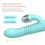 vibrator electric shock Telescopic clitoris g-spot Stimulator Silicone heated Rotating massager adult sex toys for women