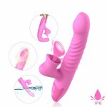 Jade rabbit 7th generation g clitoral dildo stimulator silicone vibrator erotic anal vagina vibration sexual toys for women