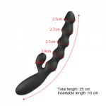 10 Speeds Vibrator Anal Pull Beads Vibration G Spot Stimulation Lengthen  USB Charging Anal Plug  Massager Adult Gay Sex Toys