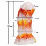 Anal insertion of dildo penis erotic soft silicone dildo penis simulation toy Wolf penis Sex toys with suction cup colorful