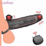 Vibrating Penis Rings Male Chastity Cock Ring Sex Toys for Men Penis Vibrator Wireless Remote Control Vibrator Men's finger-ring