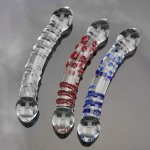 Crystal Glass Anal Plug Artificial Fake Penis Dildo Butt Plug Adult Masturbator Sex Toys for Men Women