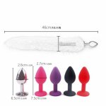 Fox, Sex Toys for Woman Cosplay Fox Mask Tail Anal Plug Metal Anus Butt Plug Mask Half Cat Mask Party Sexy Adult Mask Game Masks