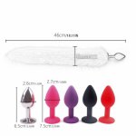 Sex Toys for Woman Cosplay Fox Mask Tail Anal Plug Metal Anus Butt Plug Mask Half Cat Mask Party Sexy Adult Mask Game Masks