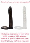 Male silicone wearable penis double fly vibrator female masturbation device couples fun auxiliary extension set