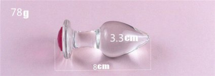 3 Sizes Transparent With Diamond Glass Anal Plug Smooth Masturbation Dilator Anal Butt Plug Massage Adult Flirt Anal Sex Toys