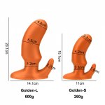 Prostate Massager  Erotic Toys Silicone Golden Horn Super Huge  Big Anal Plug Butt Plug G-spot Stimulate Sex Toys for Men Women