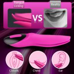 Vibrator Sex Toys for Woman Oral Sex Licking Tongue Vibrating Female Nipple Sucking Clitoris Stimulate 10+6 Frequency Vibrators