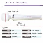 Powerful AV Stick Huge Medical Silicone Magic Wand Vibrators  USB Rechargeable  Massager Clitoris Stimulator Sex Toys for Woman