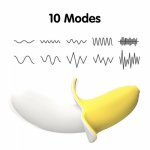 10 Speeds strong Banana Vagina vibrator sex toys for Women Waterproof female masturbation Silicone clitoris Vibration stimulator