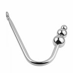 Stainless Steel Anal Hook Sex Toys For Men And Women Butt Plug Anal Dilator Metal With Ball Hole Prostate Massager Anal Toys