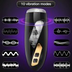 Male Automatic Telescopic Rotating Masturbation Cup Real Vagina Masturbation Device Big Pussy Adult Sex Toy Masturbation Device