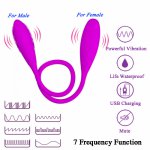 USB Rechargeable Silicone Double-end Vaginal Anal Nipple Dildo Vibrator Clitorial Stimulation Adult Sex Toys Female Masturbator