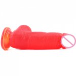 NNSX Straight plump testicular penis Transparent wine red new product dildo anal plug butt plug male female lesbian gay sex toy