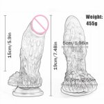 Super Cool Realistic Dildo with Suction Cup Soft Silicone Animal Penis Stimulating G-spot Massage Sextoys for Women Masturbation