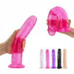 Female Dildo Masturbation Device Soft Jelly Belt Type Big Penis Soft Vagina Anal Plug Orgasm Strong Sucker Sex Toys for Women