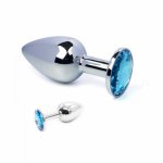 Ins, Woman Vaginal Erotic Massager Stainless Steel Crystal Butt Plug Vibrator Sex Product Anal Plug Dildo Beads Sex Toy Vagina Insert