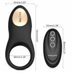 8 Vibration Mode Wireless Remote Control Penis Rings Silicone Vibrator for Men Couple Sex Toys