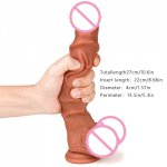 Butt Plug Didlo Masturbation Sex Toy for Women 10.6 Inch Realistic Dildo Dual-Layered Silicone Cock with Strong Suction Cup