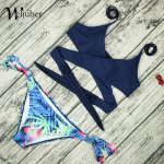 Weljuber 2018 Women Bandage Bikini New Swimwear Sexy Brazilian Biquini Bathing Suit Push Up Swimsuit Colorful Beach Biquini