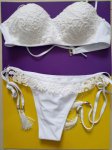 Bandeau hot bikini sexy lady swimsuit white lace Brazilian Sexy halterbathing Bikinis push up Padded Biquinis swim suit Swimwear