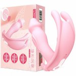 Butterfly Dildo Vibrator Wearable G Spot Clitoral Stimulator Massager Wireless Rechargable lovely Sex Toy For Women Masturbator