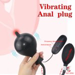 Vibrating Anal Plug Vibrator Inflatable Butt Plugs Expandable Anal Dilator Air-filled Sex Toys For Men Woman Gay Anus Massager