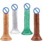 1PC Dildo Female 145mm Huge Artificial Penis Suction Cup Male Erotic Adult Sex Toys Goods For The Woman Realistic Chastity Belt