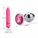 Ins, Woman Vaginal Erotic Massager Stainless Steel Butt Plug Vibrator Sex Products Anal Plug Dildo Beads Sex Toy Vagina Insert