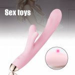 Smart Female Masturbation Vibrator Two-headed Silicone Clitoral Stimulation AV Stick APP Remote Control Sex Toy CJ