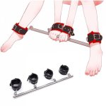 BESTCO 18+ BDSM Bondage Set Stainless Steel Adjustable Spreader Bar Slave Ankle Handcuffs Fetish Restraints Sex Toys for Couples