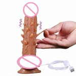 USB Type Vibrating Dildo Vaginal Massage Stimulator G-spot Vibrator Anal Dildo Adult Sex Toy for Woman Sex Shop USB Charge Dildo