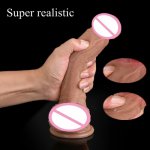 Huge Realistic Dildo Silicone Penis Dong With Suction Cup For Women Masturbation Lesbain Sex Toy Liquid Silicone True Muscle