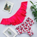 Couples Swimwear Print Bikinis Set Sexy Lovers Beach Spa Stripe Swimsuit Women Push Up Men Shorts Truck Bathing Suit Bikini 2017