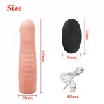 Clitoris Stimulate Vibrator For Men Penis Thicken Extended Ejaculation Dick Condom Penis Sleeve Remote Vibrator Sex Toys For Men