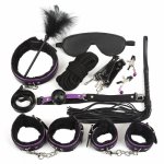 Orz -I Sexy Plush 10-piece Women 's Leather Handcuffs Couple Flirting Tied Rope Bound Alternative Bondage Toys for