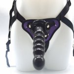 FAAK 21.9cm Lesbian sex toy beads anal plastic dildo with Pants PVC penis with belt butt plug sex toys anal Strapon for women