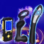 7 speeds Electric Shock Anal Plug Pulse Prostate Massage Vibrators G spot Vagina Dildo Plug Women Masturbator Sex Butt Plug Toys