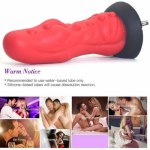 Metal Sex Machine Dildo Attachment Soft Penis 18 cm Length5.7 cm Width Vac u Lock Realistic Touch Feel Cock Sex Toys