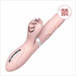 Dildo Vibrator for Women Heating Telescopic Rotation Vibrator Tongue Licking Clitoris G-spot Stimulator Adult Sex Toys S0821