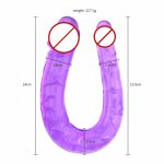 Double Head Soft Jelly Dildo Massage Vagina Anal Butt Plug Magic Wand Realistic Penis Strapon Sex Toys For Woman Men Masturbator