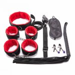 Orz -I Sexware Alternative Flirting Teaching Props Sex Toy Kit Slaves Bundled Leather Whip Handcuffs 7 Pieces Set Adult